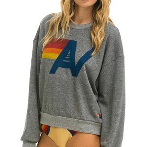 AVIATOR NATION LOGO RELAXED CREW SWEATSHIRT